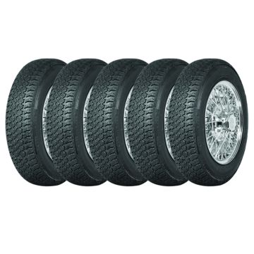 Set of 5 off Fiat 500 - Borrani Wheels and Tires