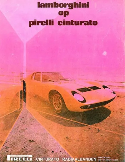 Lamborghini Miura Pirelli Cinturato Advert