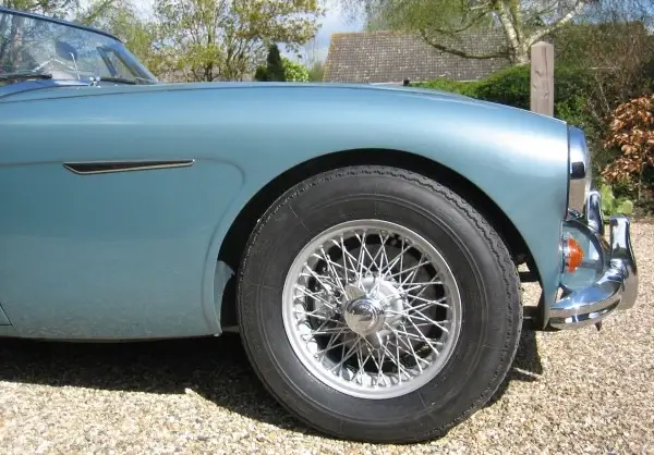 Austin Healey 3000 on 180 HR 15 Michelin XAS Tires