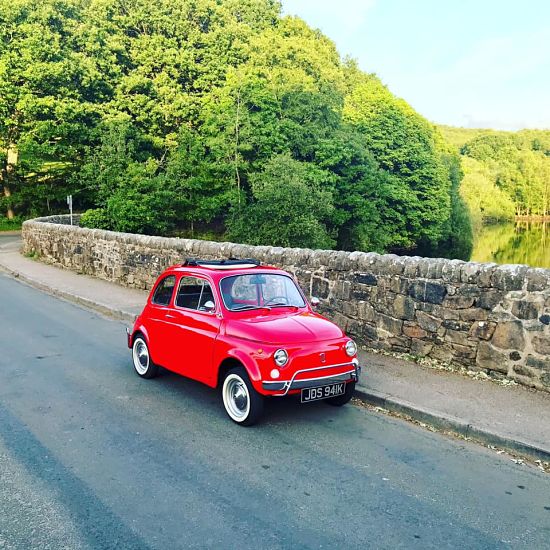 Fiat 500 Wheel and Whitewall Tyre