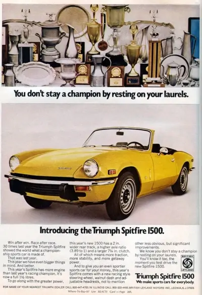 Triumph Spitfire 1500 Tires